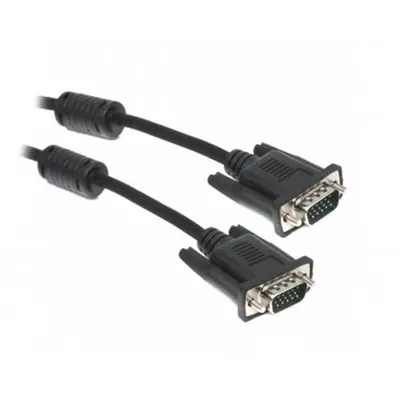 Кабель Maxxter VGA - VGA (M/M), HD15, 3+4C, з 2-ма феритами, 3 м, чорний (V-VGA-10) пакет