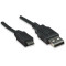 Кабель Atcom USB - micro USB V 2.0 (M/M), 0.8 м, чорний (9174) пакет