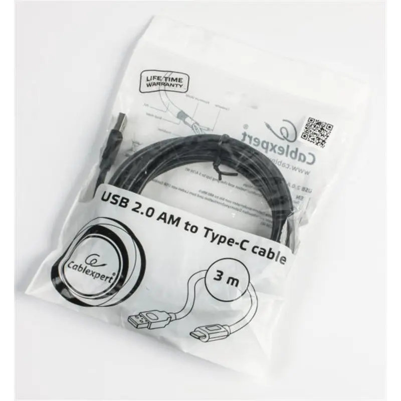 Кабель Cablexpert USB - USB Type-C V 2.0 (M/M), 3 м, чорний (CCP-USB2-AMCM-10) Кабель Cablexpert USB - USB Type-C V 2.0 (M/M), 3 м, чорний (CCP-USB2-AMCM-10)