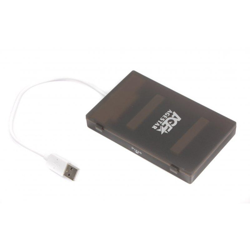 Зовнішня кишеня AgeStar для підключення SATA HDD 2.5", USB 2.0, Black (SUBCP1)