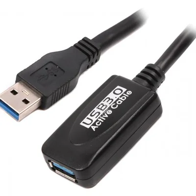 Кабель Viewcon VE057 USB3.0(AM)-USB3.0(AF), 5м, чорний, блістер