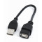 Кабель Cablexpert (CCP-USB2-AMAF-0.15M) USB2.0(М) - USB2.0(F), Premium, чорний, 0.15м