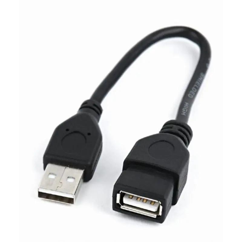 Кабель Cablexpert (CCP-USB2-AMAF-0.15M) USB2.0(М) - USB2.0(F), Premium, чорний, 0.15м Кабель Cablexpert (CCP-USB2-AMAF-0.15M) USB2.0(М) - USB2.0(F), Premium, чорний, 0.15м