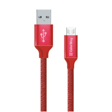 Кабель ColorWay USB - micro USB (M/M), 2.4 А, 2 м, Red (CW-CBUM009-RD)