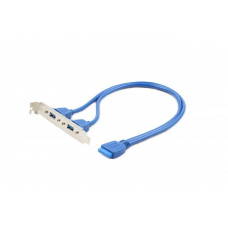 Планка розширення Cablexpert USB - 10-pin (F/M), 0.44 м, синій (CC-USB3-RECEPTACLE)