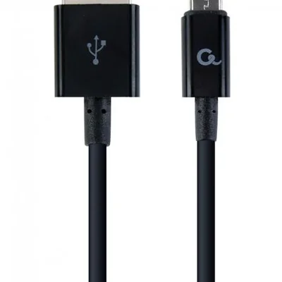 Кабель Cablexpert USB - micro USB V 2.0 (M/M), преміум, 1 м, чорний (CC-USB2P-AMmBM-1M)