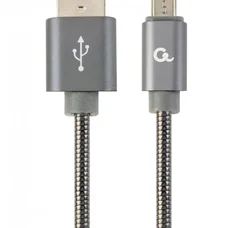 Кабель Cablexpert USB - micro USB V 2.0 (M/M), преміум, 2 м, сірий (CC-USB2S-AMmBM-2M-BG)