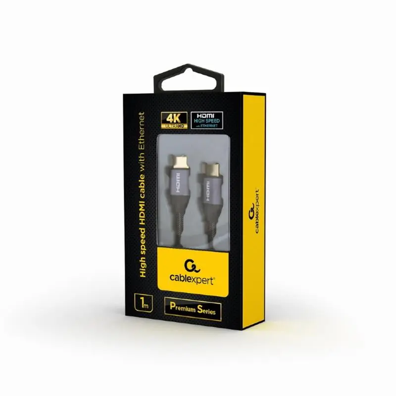 Кабель Cablexpert HDMI - HDMI V 2.0 (M/M), 1 м, чорний/сірий (CCBP-HDMI-1M) коробка Кабель Cablexpert HDMI - HDMI V 2.0 (M/M), 1 м, чорний/сірий (CCBP-HDMI-1M) коробка