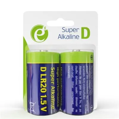 Батарейка EnerGenie Super Alkaline D/LR20 BL 2 шт Батарейка EnerGenie Super Alkaline D/LR20 BL 2 шт