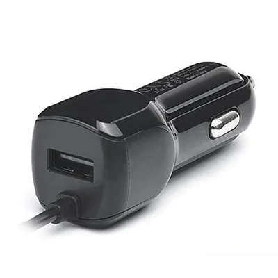Автомобільний зарядний пристрій REAL-EL CA-15 (2USB, 2.1A) Black + кабель microUSB