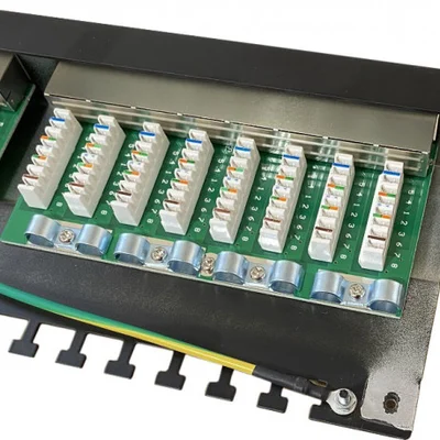 Патч-панель Atcom FP6224 19" 24хRJ-45 FTP 1U cat.6, в зборі