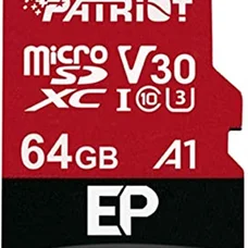 Карта пам`ятi MicroSDXC 64GB UHS-I/U3 Class 10 Patriot EP A1 R90/W80MB/s + SD-adapter (PEF64GEP31MCX)