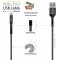 Кабель Intaleo CB0 USB - micro USB (M/M), 1.2 м, Black/Grey (1283126495649)