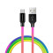 Кабель ColorWay USB - micro USB (M/M), 2.4 А, 1 м, Multicolor (CW-CBUM017-MC)