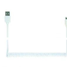 Кабель Cablexpert USB - Lightning (M/M), спіральний, 1.5 м, білий (CC-LMAM-1.5M-W)