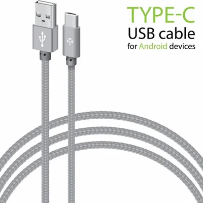 Кабель Intaleo CBGNYT1 USB - USB Type-C (M/M), 1 м, Grey (1283126489136)