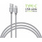 Кабель Intaleo CBGNYT1 USB - USB Type-C (M/M), 1 м, Grey (1283126489136)