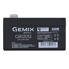 Акумуляторна батарея Gemix 12V 1.2AH (GB12012), Black, AGM