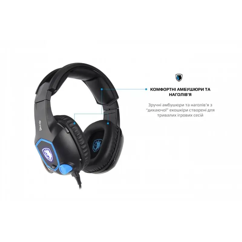 Гарнітура Sades SA-905 Dazzle Black/Blue (sa905bku) Гарнітура Sades SA-905 Dazzle Black/Blue (sa905bku)