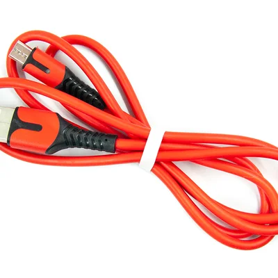 Кабель Dengos USB - micro USB (M/M), 1 м, Red (PLS-M-IND-SOFT-RED)