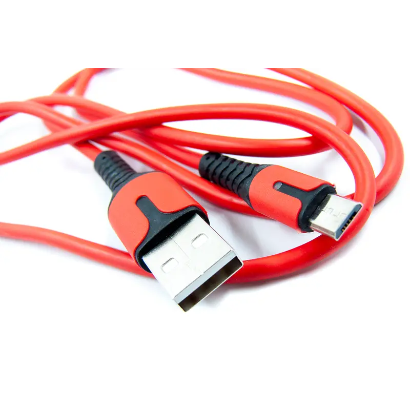 Кабель Dengos USB - micro USB (M/M), 1 м, Red (PLS-M-IND-SOFT-RED) Кабель Dengos USB - micro USB (M/M), 1 м, Red (PLS-M-IND-SOFT-RED)