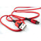 Кабель Dengos USB - micro USB (M/M), 1 м, Red (PLS-M-IND-SOFT-RED)