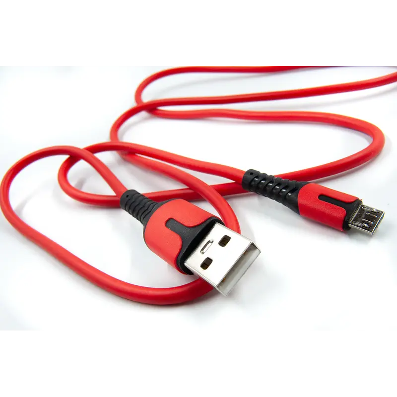 Кабель Dengos USB - micro USB (M/M), 1 м, Red (PLS-M-IND-SOFT-RED) Кабель Dengos USB - micro USB (M/M), 1 м, Red (PLS-M-IND-SOFT-RED)
