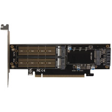 Контролер Frime (ECF-PCIEtoSSD009.LP) PCI-E-2хM.2 (B&M Key)+1хmSATA