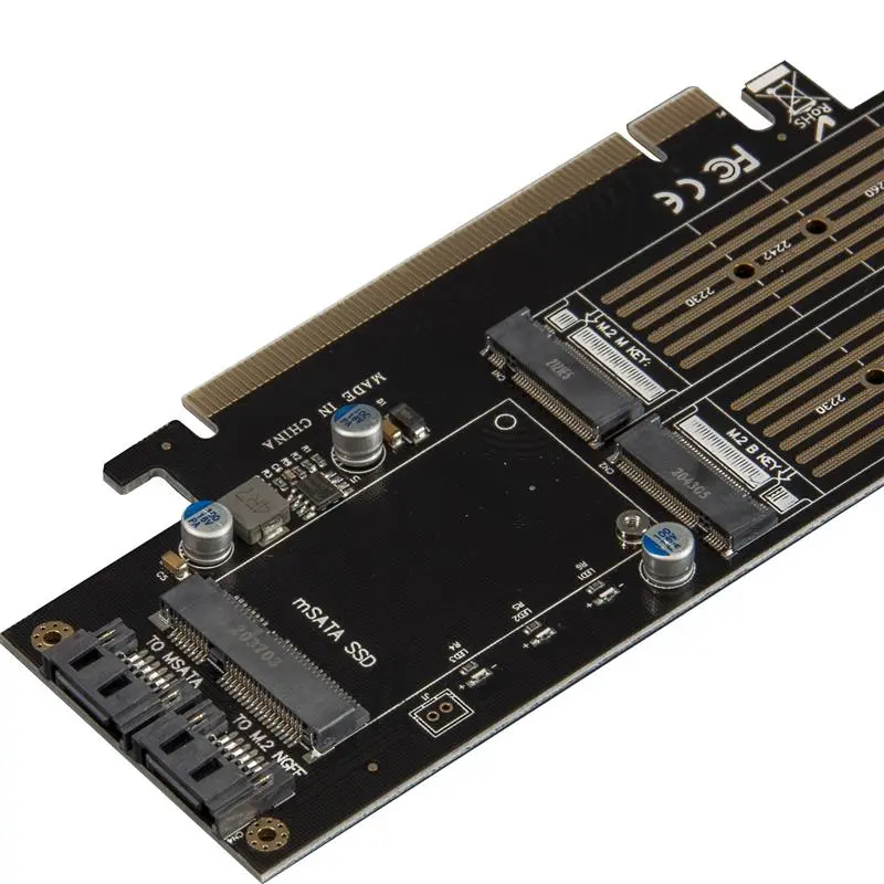 Контролер Frime (ECF-PCIEtoSSD009.LP) PCI-E-2хM.2 (B&M Key)+1хmSATA Контролер Frime (ECF-PCIEtoSSD009.LP) PCI-E-2хM.2 (B&M Key)+1хmSATA