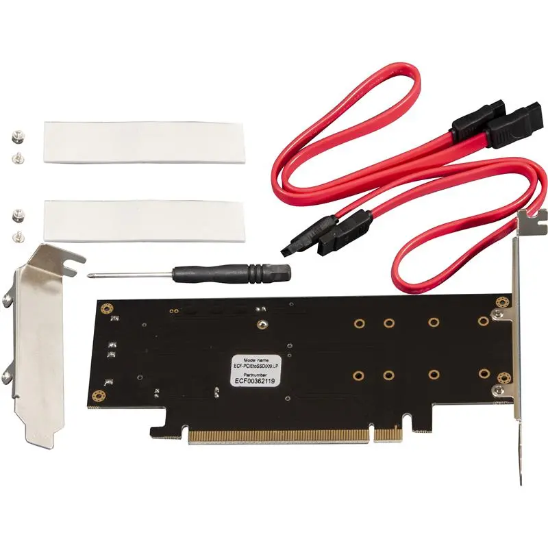 Контролер Frime (ECF-PCIEtoSSD009.LP) PCI-E-2хM.2 (B&M Key)+1хmSATA Контролер Frime (ECF-PCIEtoSSD009.LP) PCI-E-2хM.2 (B&M Key)+1хmSATA