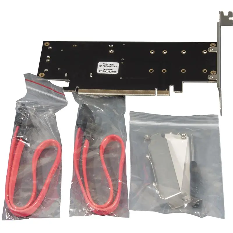 Контролер Frime (ECF-PCIEtoSSD009.LP) PCI-E-2хM.2 (B&M Key)+1хmSATA Контролер Frime (ECF-PCIEtoSSD009.LP) PCI-E-2хM.2 (B&M Key)+1хmSATA