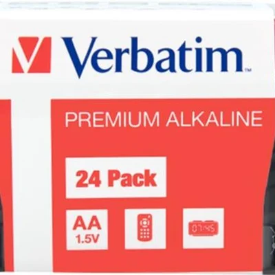 Батарейка Verbatim Alkaline AA/LR06 BL 24шт