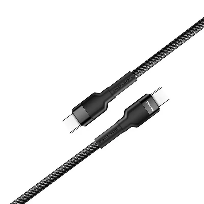 Кабель ColorWay USB Type-C - USB Type-C, 3.0 А, 1 м, Black (CW-CBPDCC047-BK) Кабель ColorWay USB Type-C - USB Type-C, 3.0 А, 1 м, Black (CW-CBPDCC047-BK)
