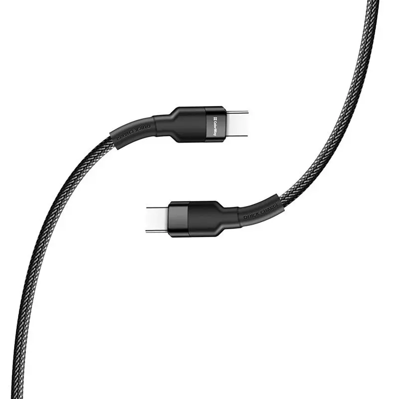 Кабель ColorWay USB Type-C - USB Type-C, 3.0 А, 1 м, Black (CW-CBPDCC047-BK) Кабель ColorWay USB Type-C - USB Type-C, 3.0 А, 1 м, Black (CW-CBPDCC047-BK)