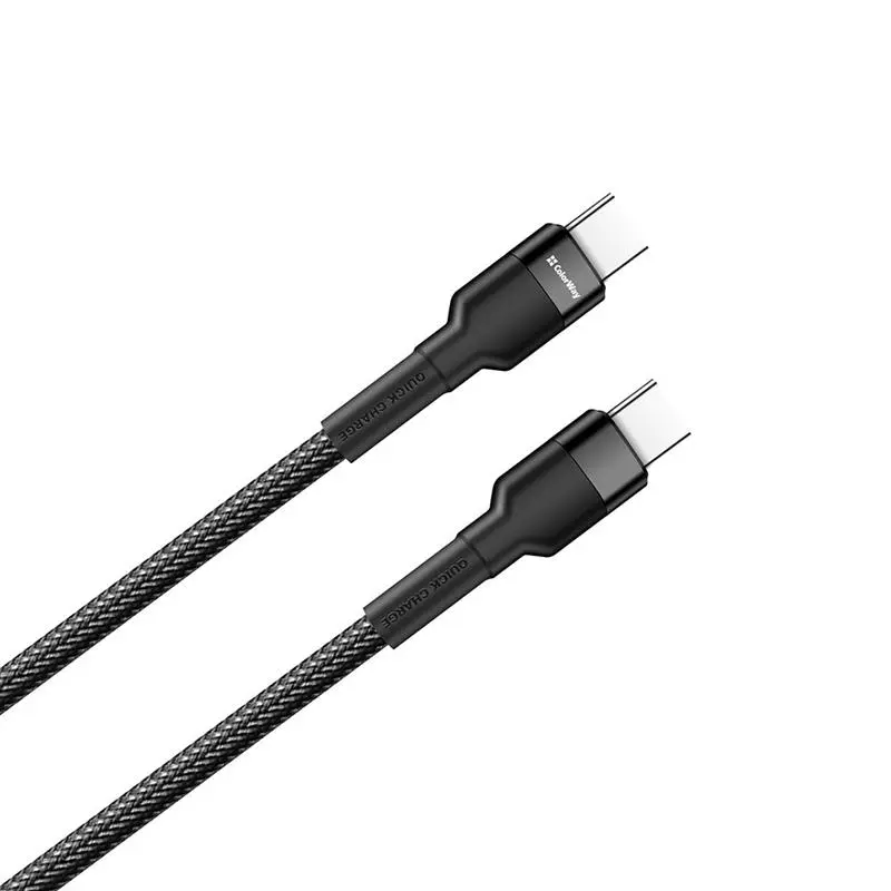 Кабель ColorWay USB Type-C - USB Type-C, 3.0 А, 1 м, Black (CW-CBPDCC047-BK) Кабель ColorWay USB Type-C - USB Type-C, 3.0 А, 1 м, Black (CW-CBPDCC047-BK)