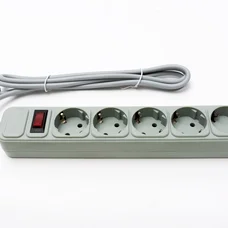Фільтр живлення ProLogix (PRS-075P5-18G) 0.75 мм, 5 розеток, 1.8 м, сірий