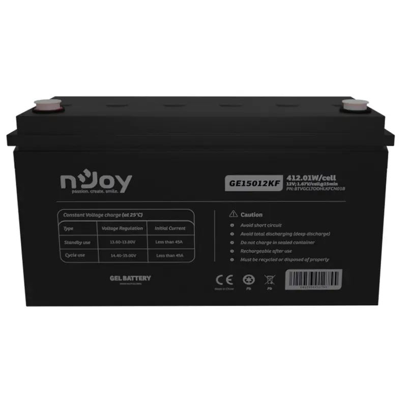 Акумуляторна батарея Njoy GE15012KF 12V 150AH (BTVGCLTODHLKFCN01B) GEL