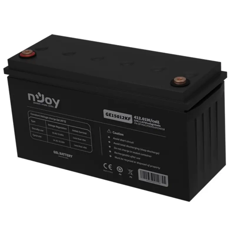 Акумуляторна батарея Njoy GE15012KF 12V 150AH (BTVGCLTODHLKFCN01B) GEL Акумуляторна батарея Njoy GE15012KF 12V 150AH (BTVGCLTODHLKFCN01B) GEL