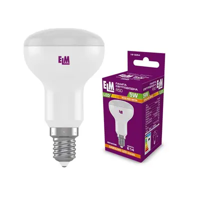 Лампа світлодіодна рефлекторна ELM 5W R50 E14 3000K (18-0054) Лампа світлодіодна рефлекторна ELM 5W R50 E14 3000K (18-0054)