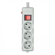 Фільтр живлення Gembird Pro (SPG3-G-6G-PRO) 3 розетки, 1.8м, сірий
