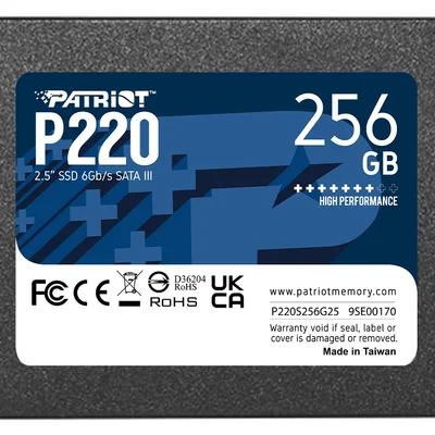 Накопичувач SSD 256GB Patriot P220 2.5" SATAIII TLC (P220S256G25)