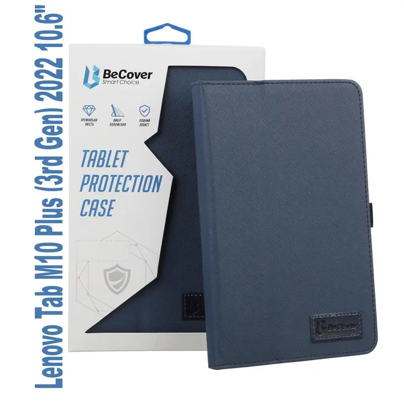 Чохол-книжка BeCover Slimbook для Lenovo Tab M10 Plus TB-125F (3rd Gen)/K10 Pro TB-226 10.61" Deep Blue (707980) Чохол-книжка BeCover Slimbook для Lenovo Tab M10 Plus TB-125F (3rd Gen)/K10 Pro TB-226 10.61" Deep Blue (707980)