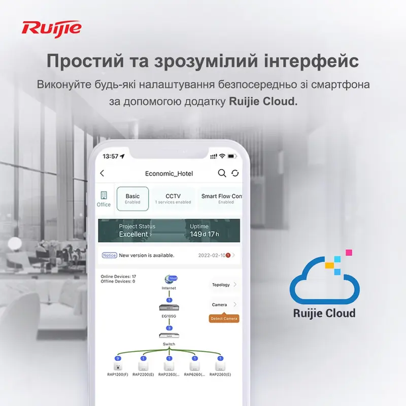 Маршрутизатор Ruijie Reyee RG-EG105G-P V2 Маршрутизатор Ruijie Reyee RG-EG105G-P V2