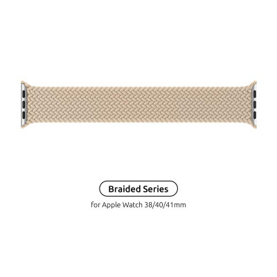 Ремінець Armorstandart Braided Solo Loop для Apple Watch 38mm/40mm/41mm Beige Size 2 (120 mm) (ARM64891)