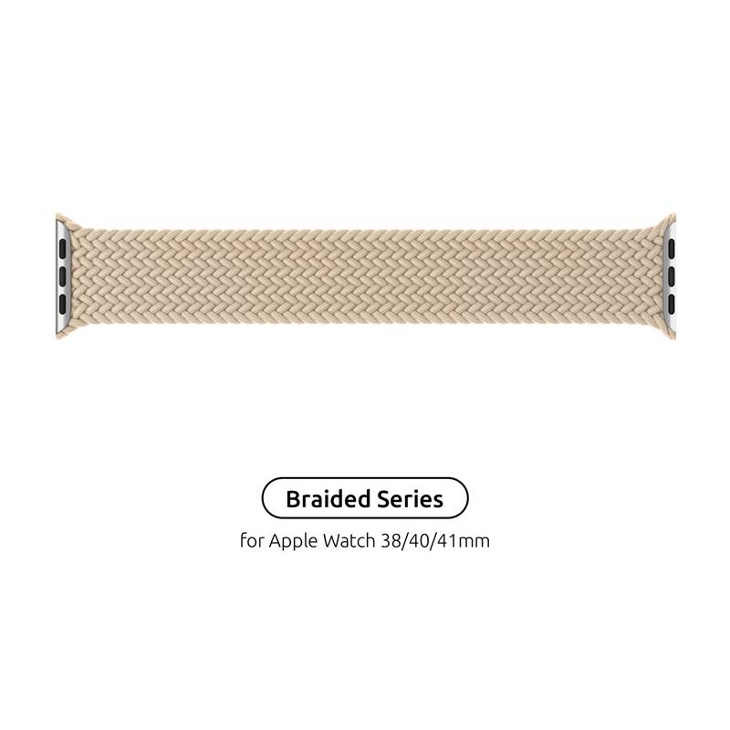 Ремінець Armorstandart Braided Solo Loop для Apple Watch 38mm/40mm/41mm Beige Size 2 (120 mm) (ARM64891)