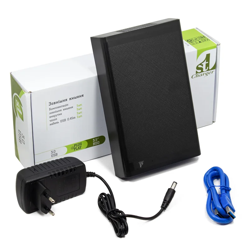 Зовнішня кишеня 1StCharger SATA HDD/SSD 3.5", USB 3.0, Black (HDE1STU3530B)