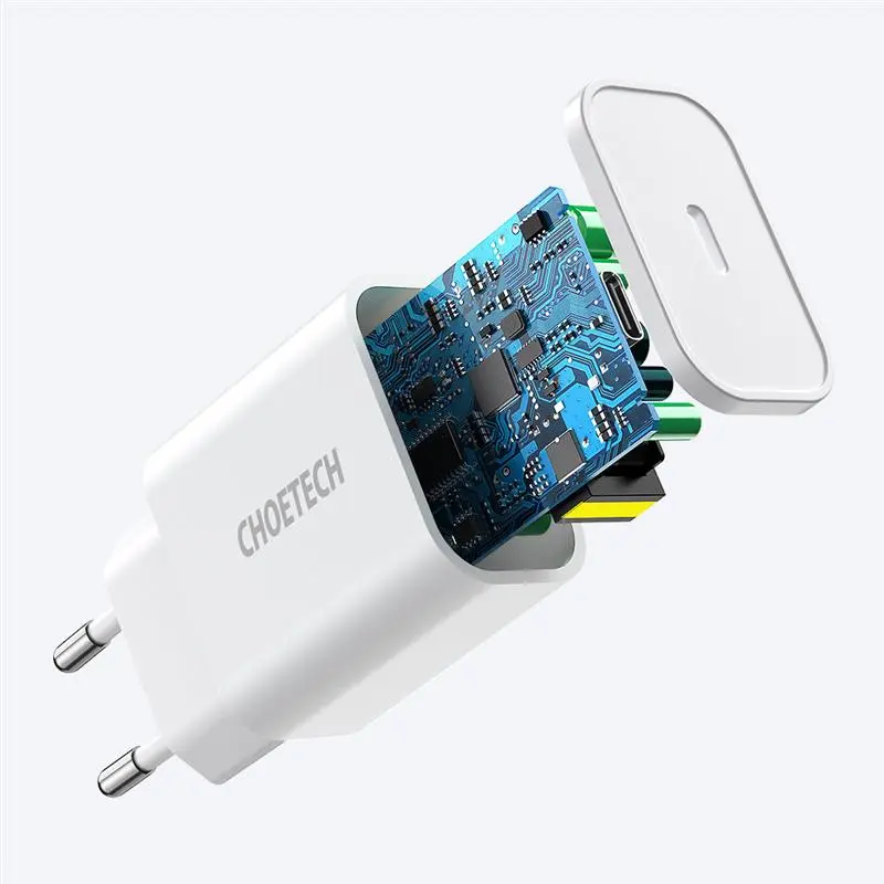 Мережевий зарядний пристрій Choetech (1USBх3A) Type-C PD20W Charger White (Q5004-V5) Мережевий зарядний пристрій Choetech (1USBх3A) Type-C PD20W Charger White (Q5004-V5)