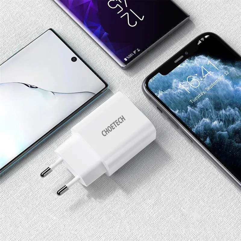 Мережевий зарядний пристрій Choetech (1USBх3A) Type-C PD20W Charger White (Q5004-V5) Мережевий зарядний пристрій Choetech (1USBх3A) Type-C PD20W Charger White (Q5004-V5)