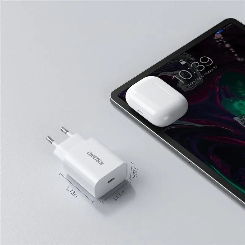Мережевий зарядний пристрій Choetech (1USBх3A) Type-C PD20W Charger White (Q5004-V5) Мережевий зарядний пристрій Choetech (1USBх3A) Type-C PD20W Charger White (Q5004-V5)