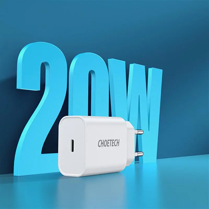 Мережевий зарядний пристрій Choetech (1USBх3A) Type-C PD20W Charger White (Q5004-V5) Мережевий зарядний пристрій Choetech (1USBх3A) Type-C PD20W Charger White (Q5004-V5)